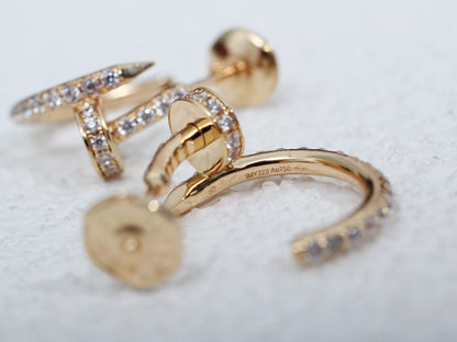 [ORA]JUSTE EARRINGS 12.75MM PINK GOLD DIAMOND