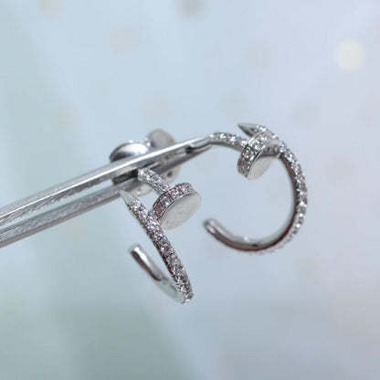 [ORA]JUSTE EARRINGS 12.75MM SILVER DIAMOND