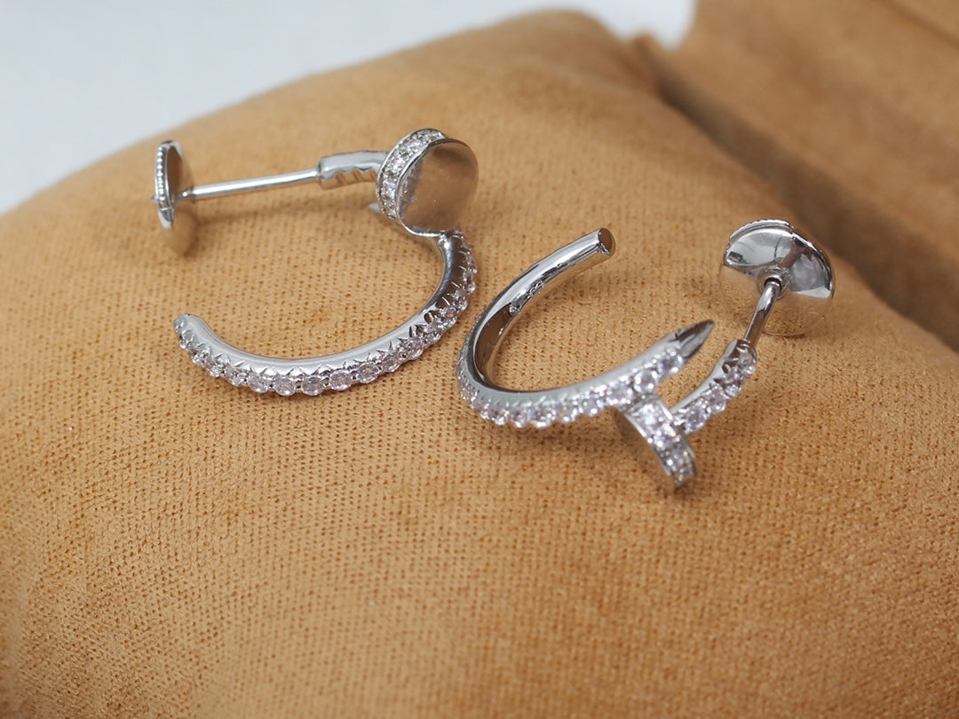 [ORA]JUSTE EARRINGS 12.75MM SILVER DIAMOND