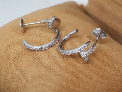 [ORA]JUSTE EARRINGS 12.75MM SILVER DIAMOND