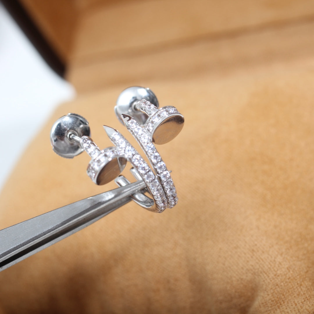 [ORA]JUSTE EARRINGS 12.75MM SILVER DIAMOND