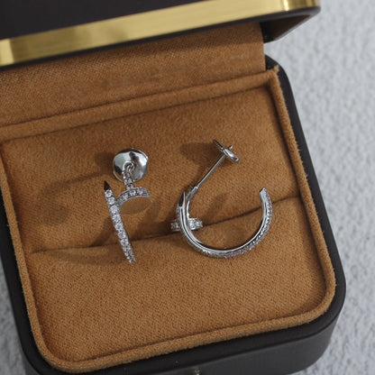 [ORA]JUSTE EARRINGS 12.75MM SILVER DIAMOND
