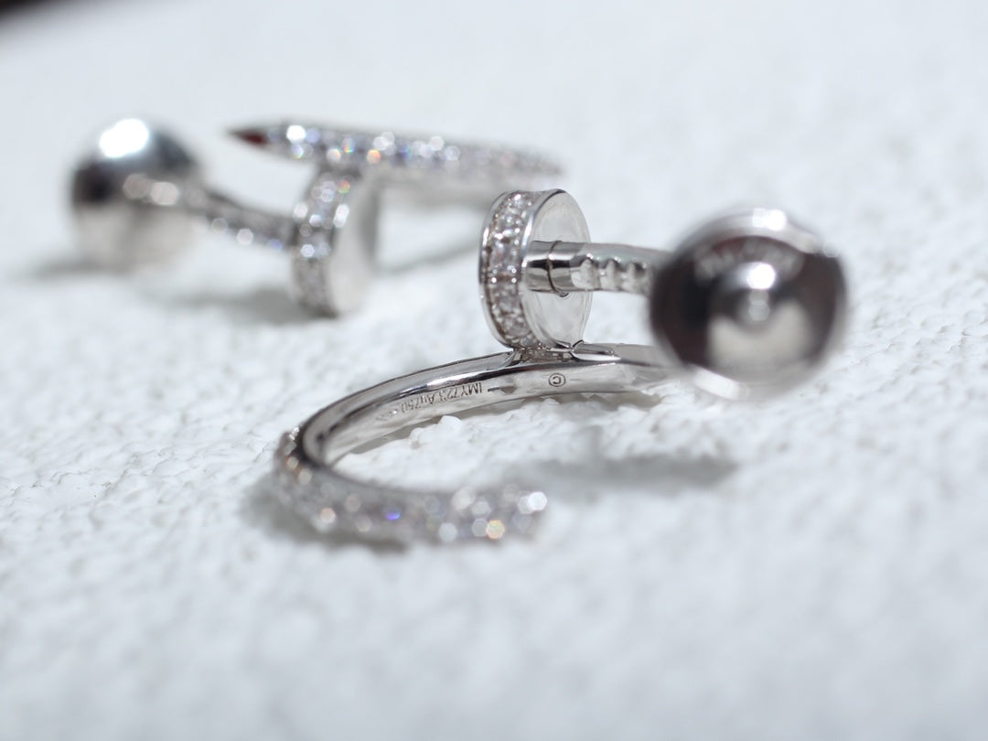 [ORA]JUSTE EARRINGS 12.75MM SILVER DIAMOND