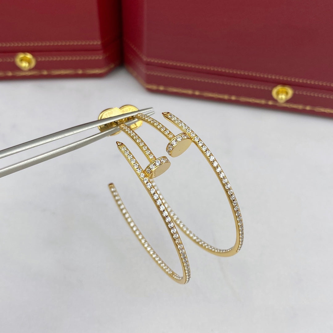 [ORA]JUSTE EARRINGS FULL DIAMONDS 1.8MM