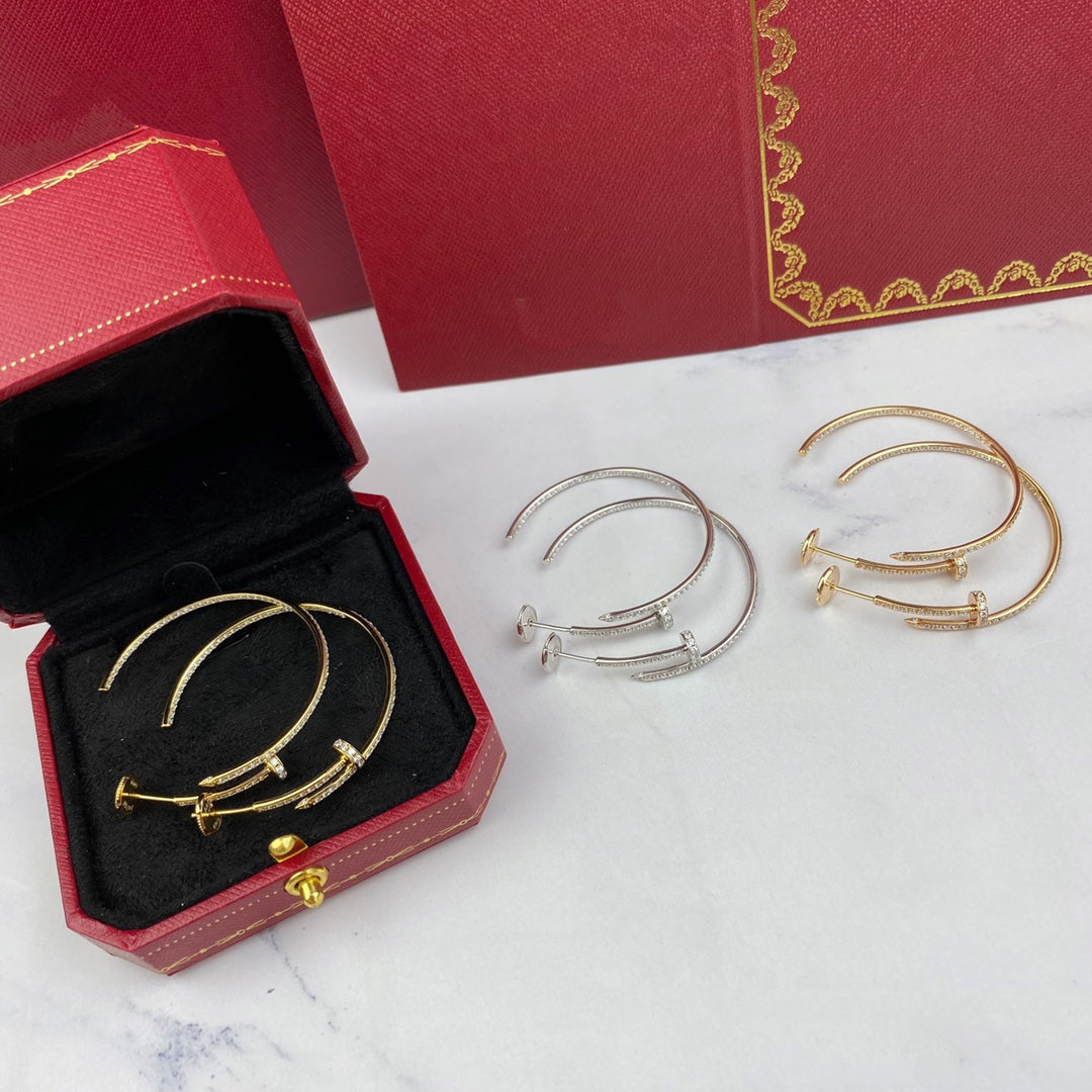 [ORA]JUSTE EARRINGS FULL DIAMONDS 1.8MM