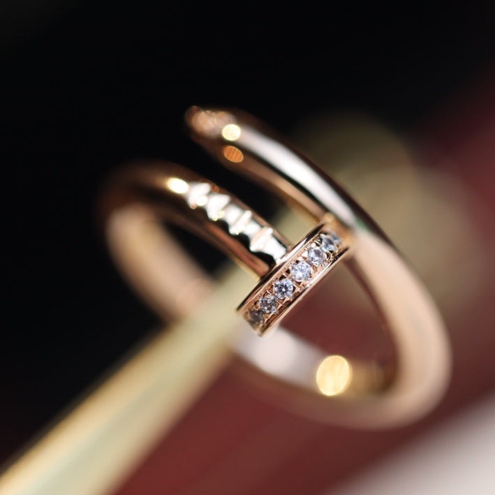 [ORA]JUSTE RING 2.65MM PINK GOLD DIAMOND