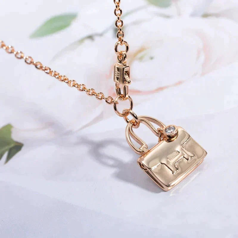 [ORA]AMULETTE PEDANT ROSE GOLD NECKLACE