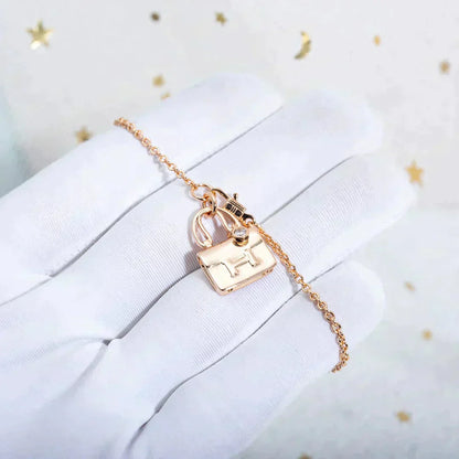 [ORA]AMULETTE PEDANT ROSE GOLD NECKLACE