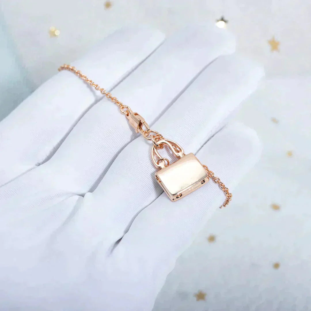 [ORA]AMULETTE PEDANT ROSE GOLD NECKLACE