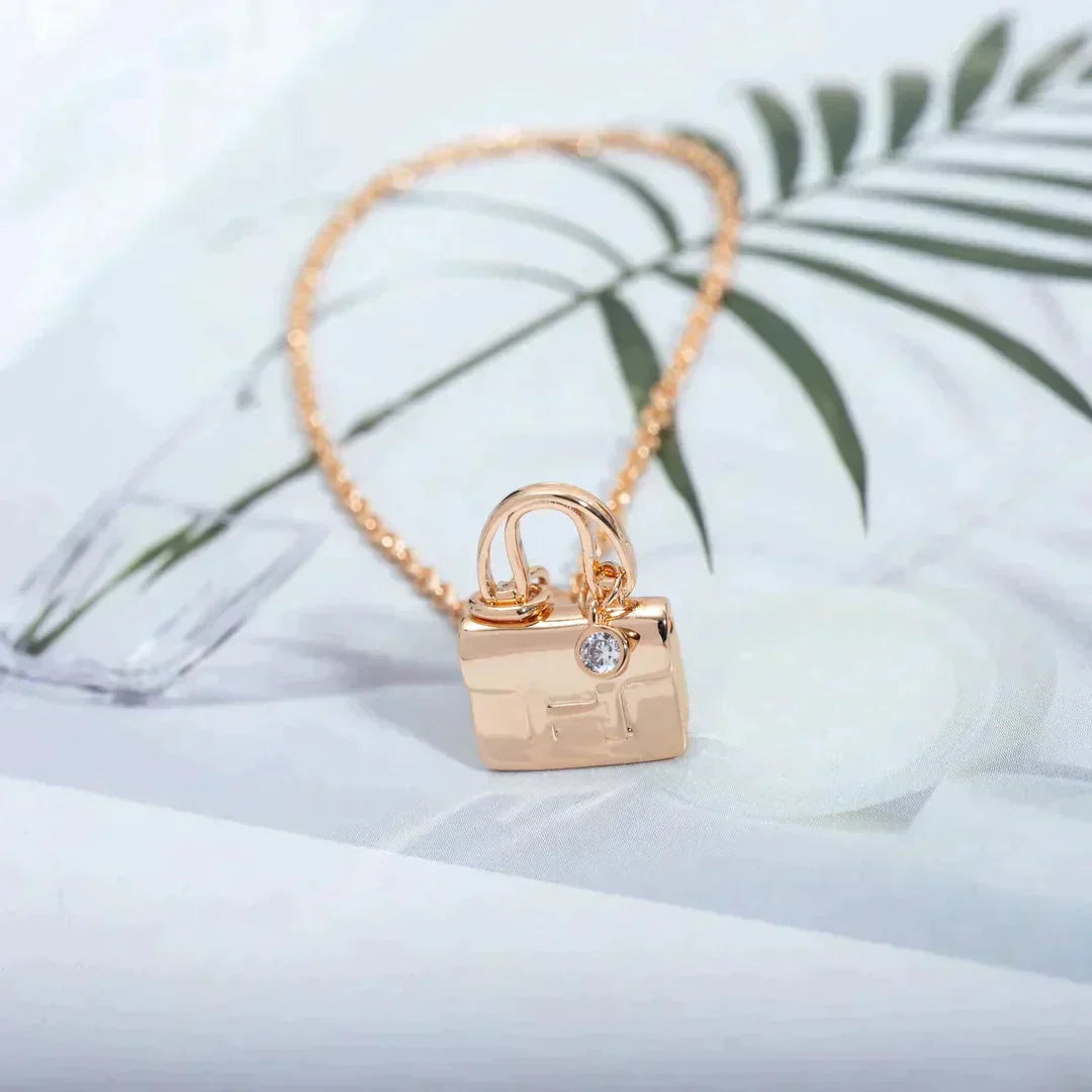 [ORA]AMULETTE PEDANT ROSE GOLD NECKLACE