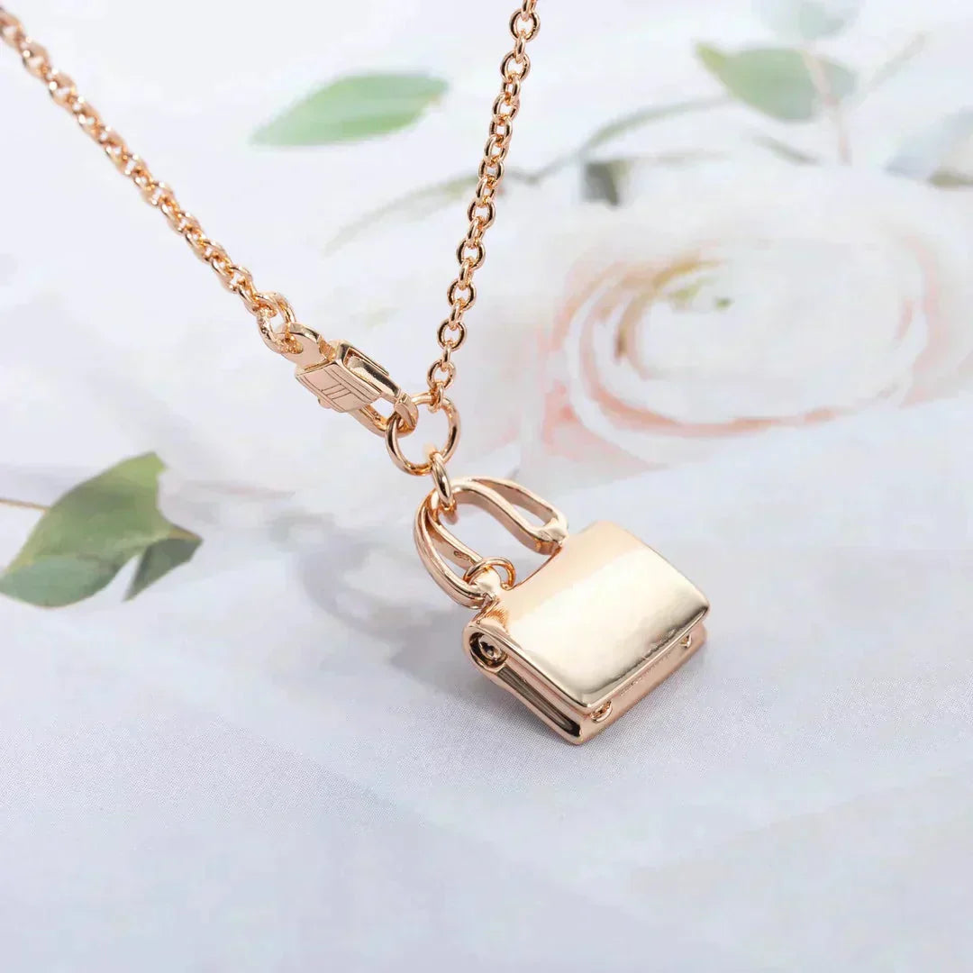 [ORA]AMULETTE PEDANT ROSE GOLD NECKLACE