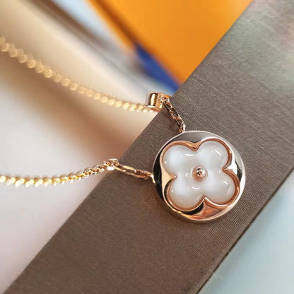 [ORA]SUN MOP GOLD 1 DIAMOND NECKLACE