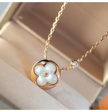 [ORA]SUN MOP GOLD 1 DIAMOND NECKLACE