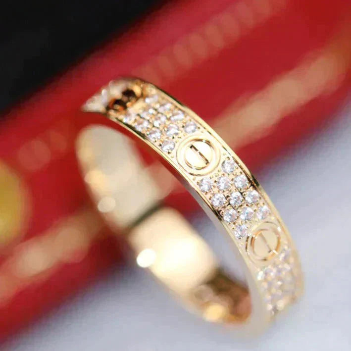 [ORA]LOVE RING 3.6MM DIAMOND PAVED