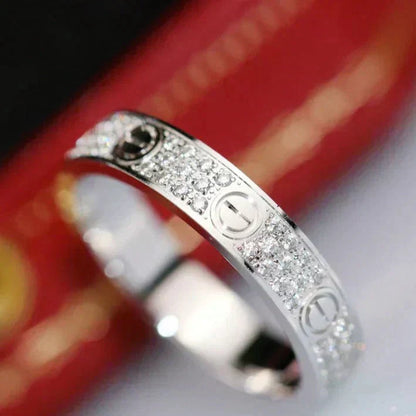 [ORA]LOVE RING 3.6MM DIAMOND PAVED