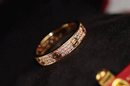 [ORA]LOVE RING 3.6MM DIAMOND PAVED