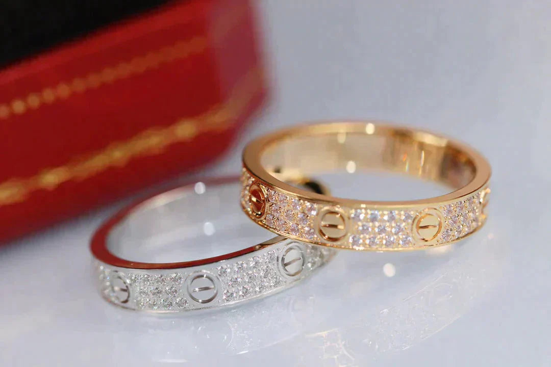 [ORA]LOVE RING 3.6MM DIAMOND PAVED