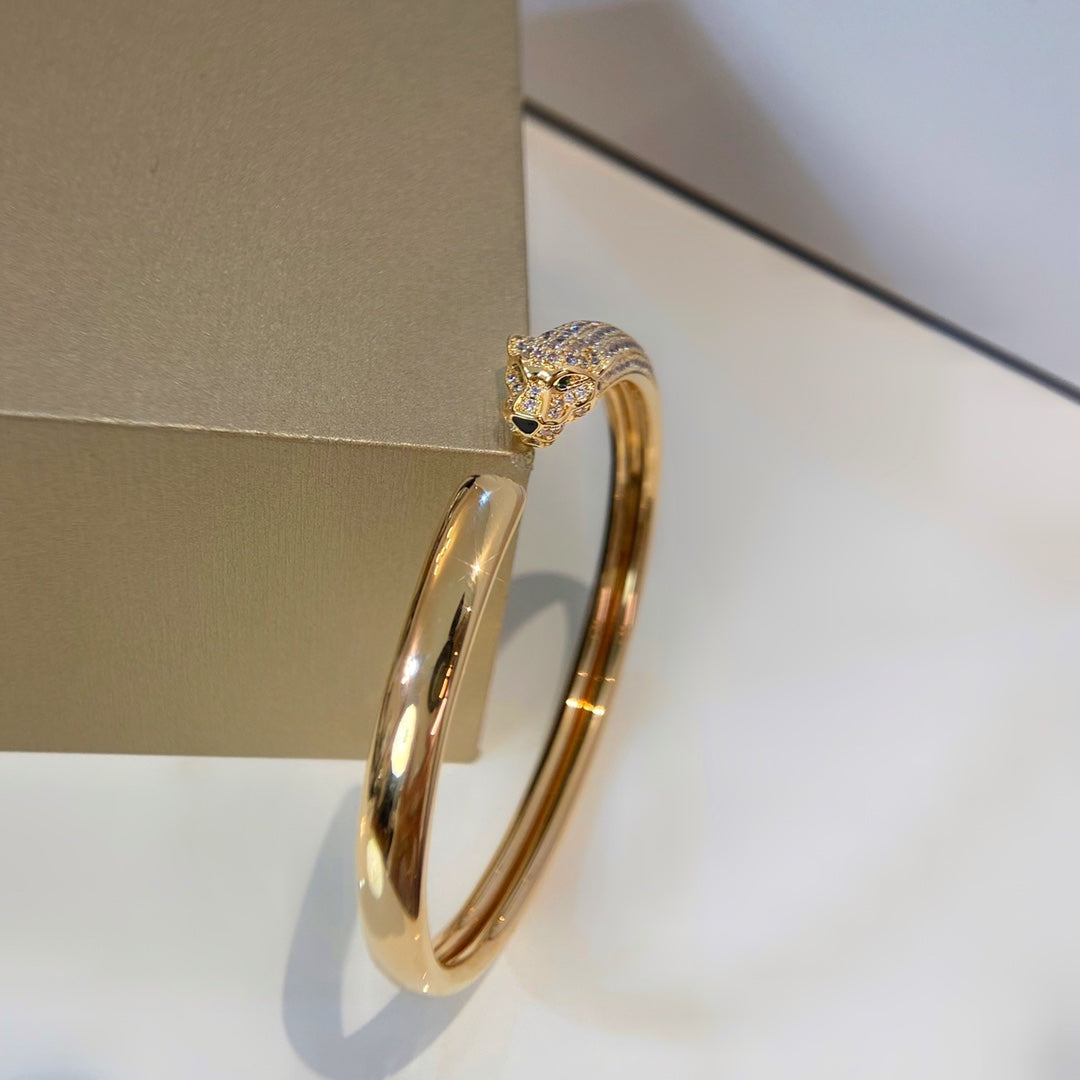 [ORA]PANTHERE GOLD DIAMOND OPEN BRACELET