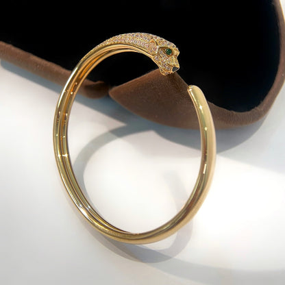[ORA]PANTHERE GOLD DIAMOND OPEN BRACELET