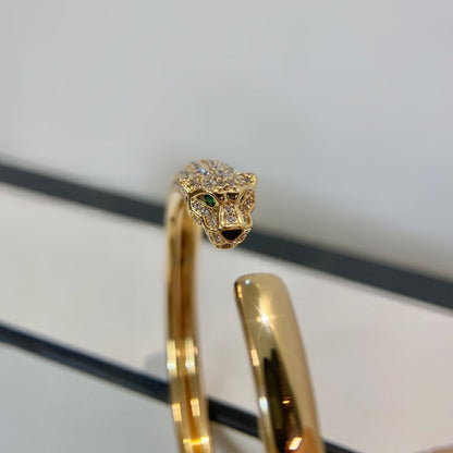 [ORA]PANTHERE GOLD DIAMOND OPEN BRACELET