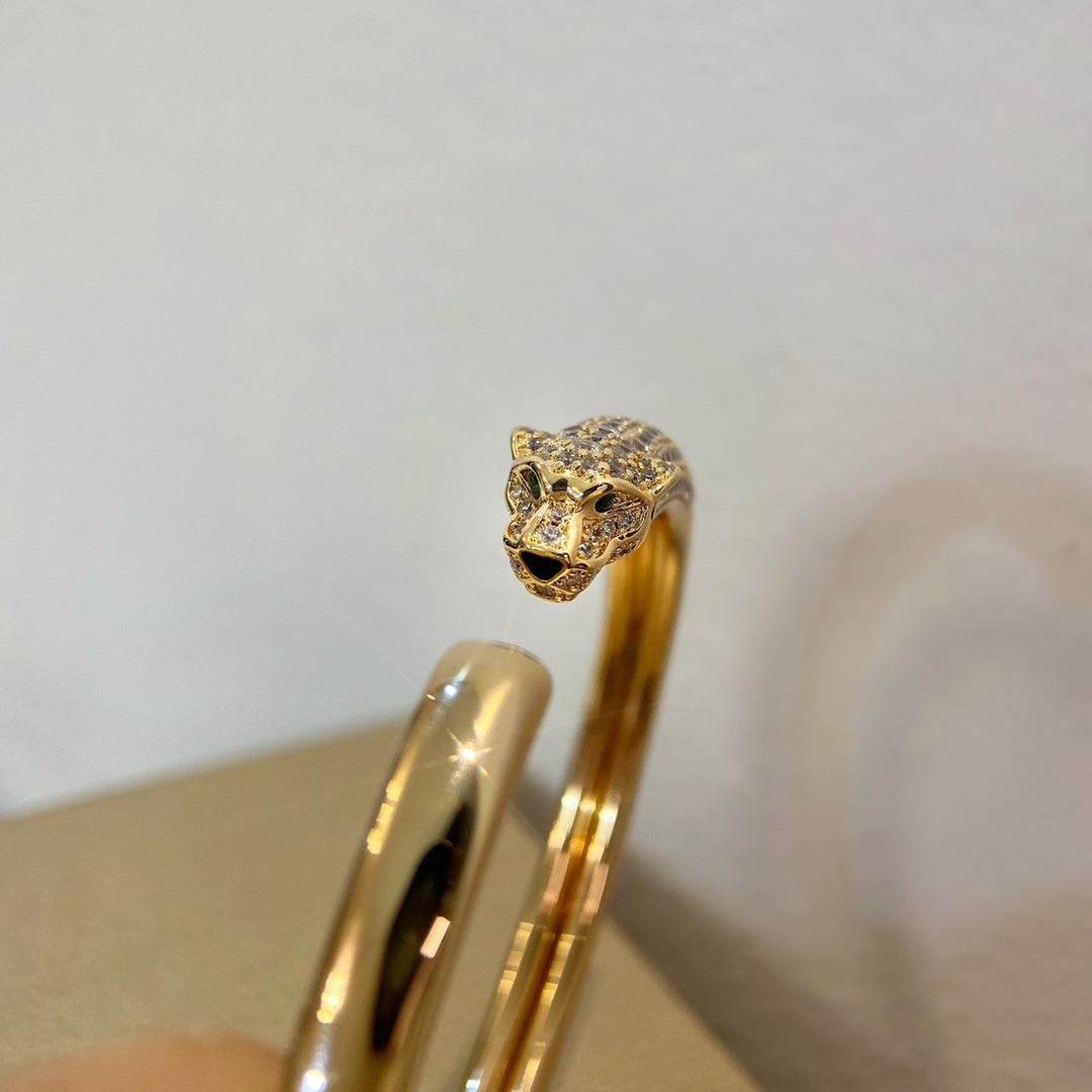 [ORA]PANTHERE GOLD DIAMOND OPEN BRACELET