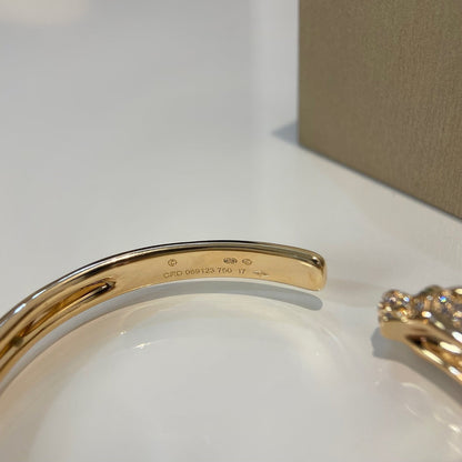 [ORA]PANTHERE GOLD DIAMOND OPEN BRACELET
