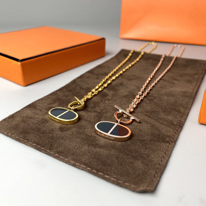 [ORA]CHAINE VERSO BLACK CERAMIC NECKLACE