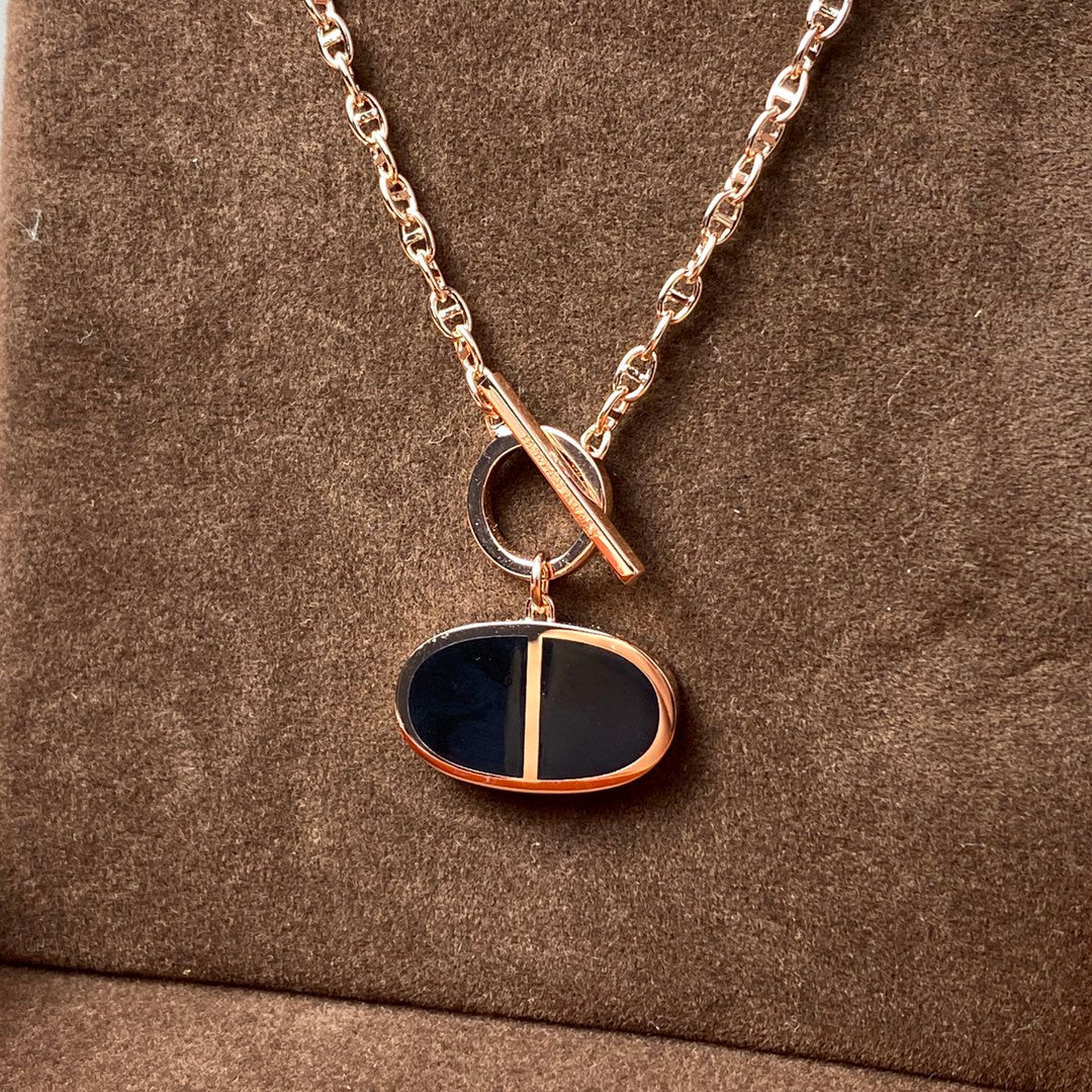 [ORA]CHAINE VERSO BLACK CERAMIC NECKLACE