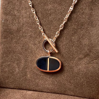 [ORA]CHAINE VERSO BLACK CERAMIC NECKLACE