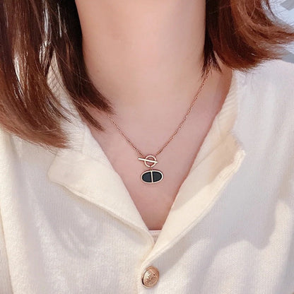 [ORA]CHAINE VERSO BLACK CERAMIC NECKLACE