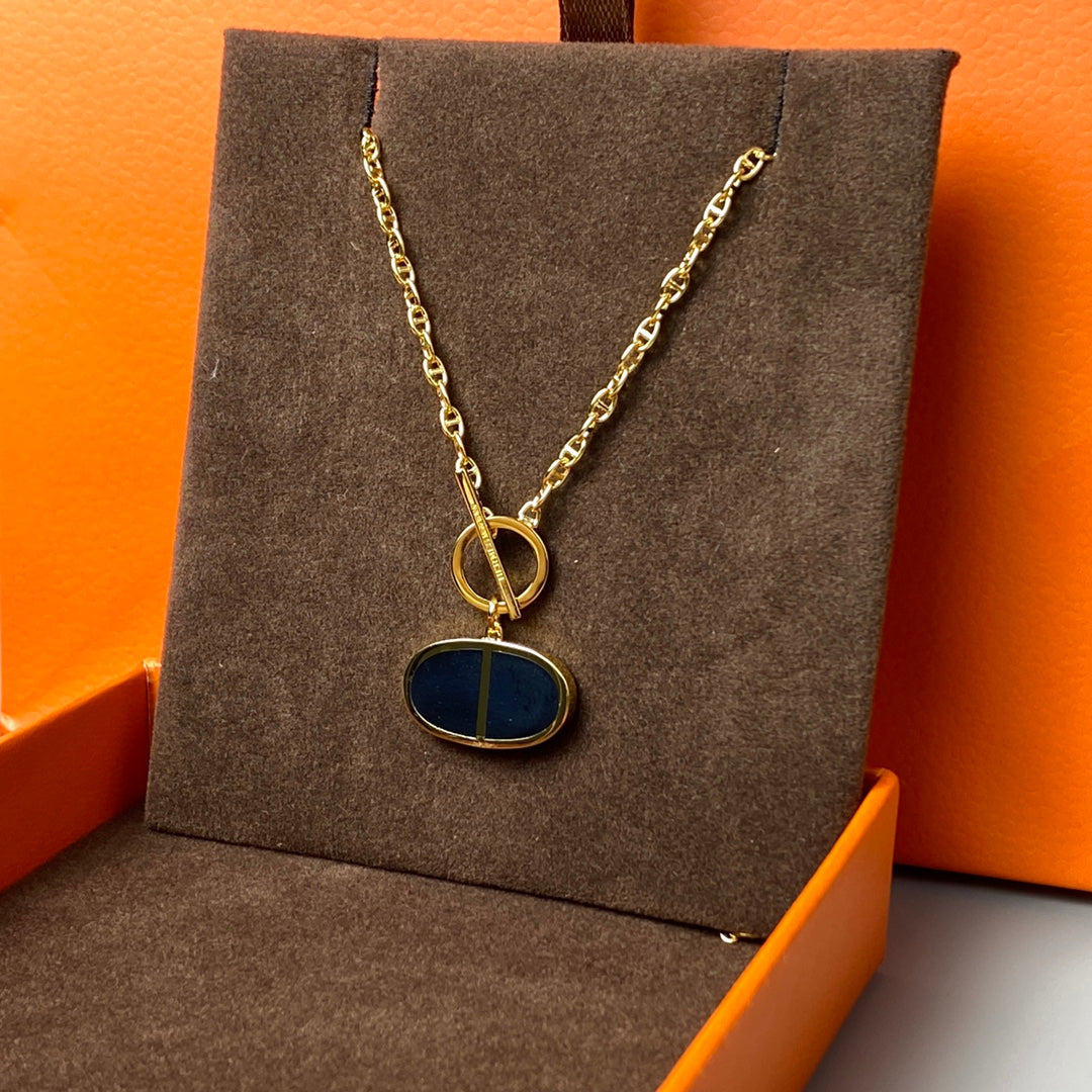 [ORA]CHAINE VERSO BLACK CERAMIC NECKLACE