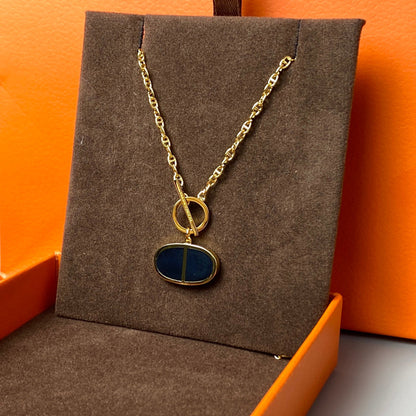 [ORA]CHAINE VERSO BLACK CERAMIC NECKLACE
