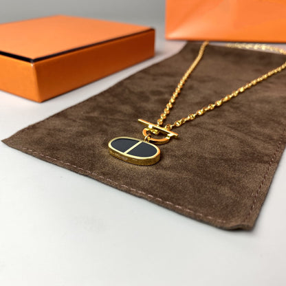 [ORA]CHAINE VERSO BLACK CERAMIC NECKLACE