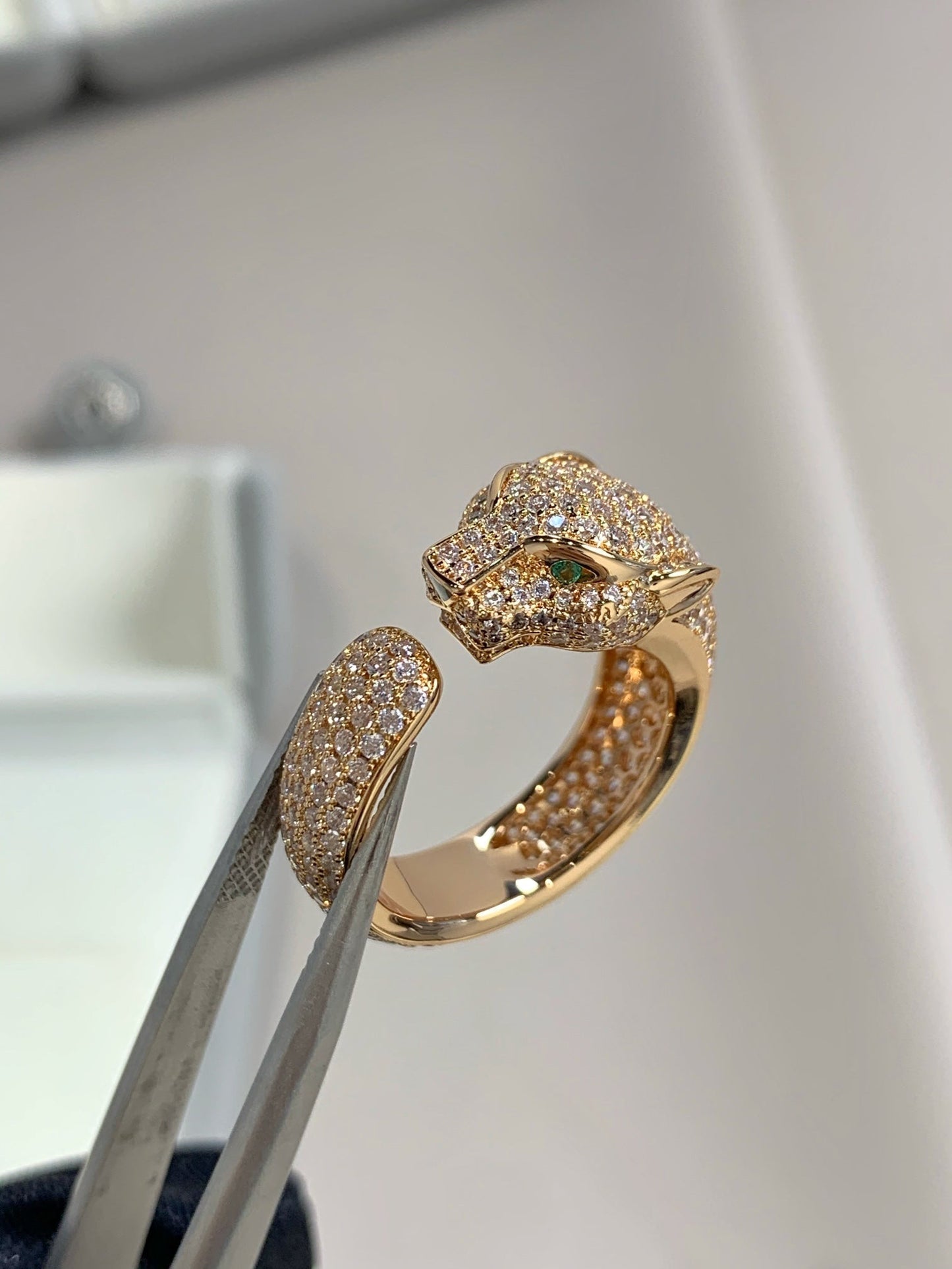 [ORA]PANTHERE ROSÉGOLD DIAMANTENRING