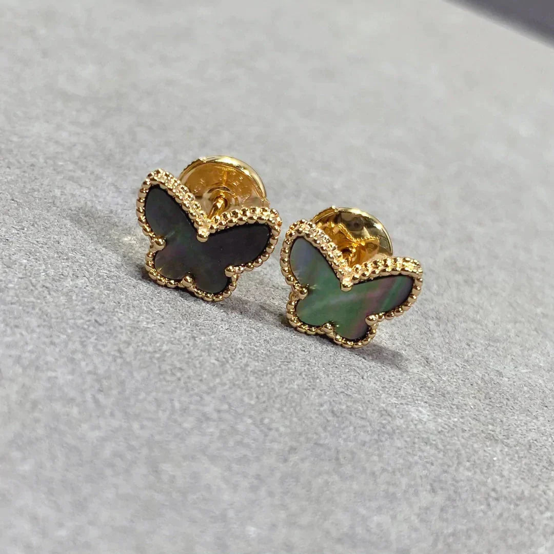 [ORA]BUTTERFLY DARK MOP  EARRINGS