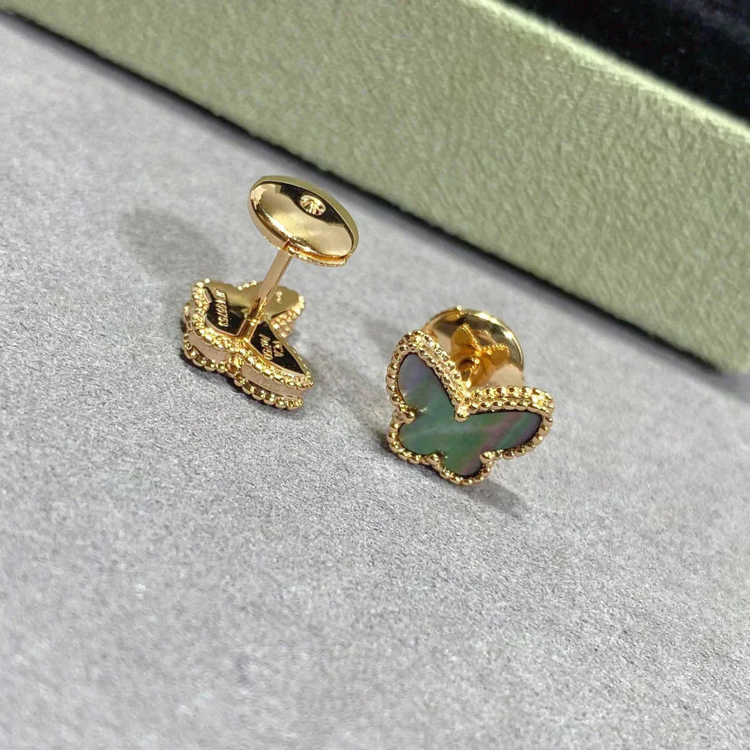 [ORA]BUTTERFLY DARK MOP  EARRINGS
