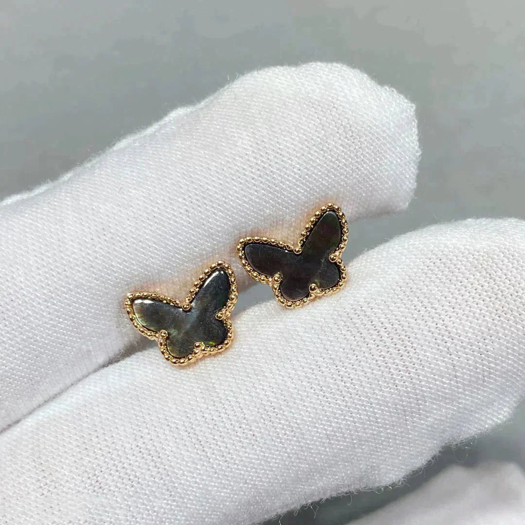 [ORA]BUTTERFLY DARK MOP  EARRINGS