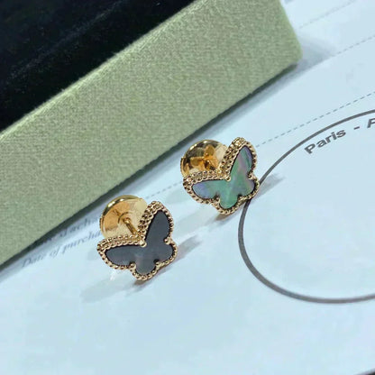 [ORA]BUTTERFLY DARK MOP  EARRINGS