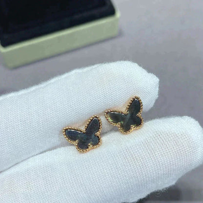 [ORA]BUTTERFLY DARK MOP  EARRINGS