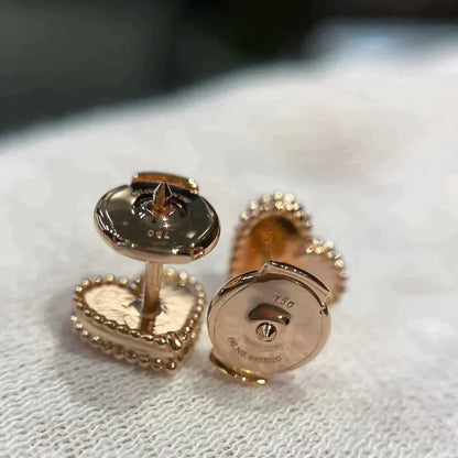 [ORA]HEART CARNELIAN STUD EARRINGS