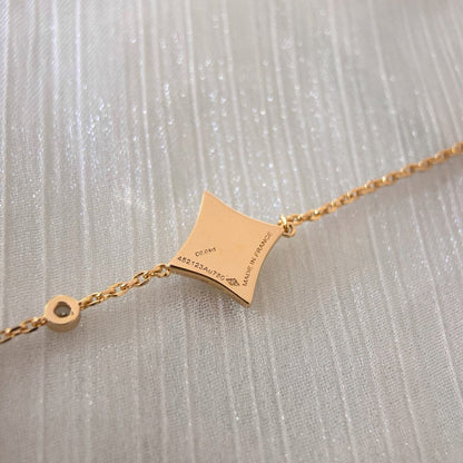 [ORA]COLOR STAR CARNELIAN PINK GOLD DIAMOND BRACELET