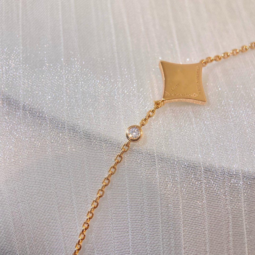 [ORA]COLOR STAR CARNELIAN PINK GOLD DIAMOND BRACELET
