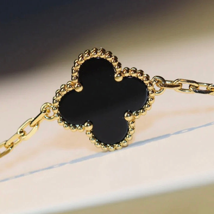 [ORA]CLOVER 20 MOTIFS ONYX NECKLACE