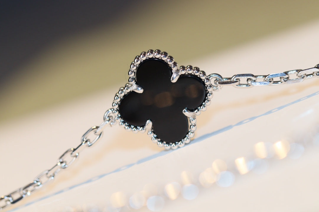 [ORA]CLOVER 20 MOTIFS ONYX DIAMOND SILVER
