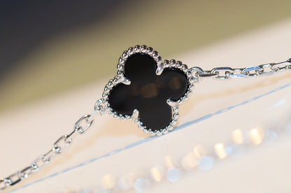 [ORA]CLOVER 20 MOTIFS ONYX DIAMOND SILVER