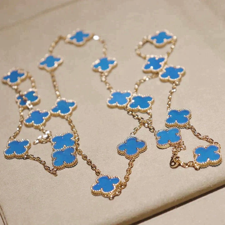 [ORA]CLOVER 20 MOTIFS BLUE AGATE GOLD