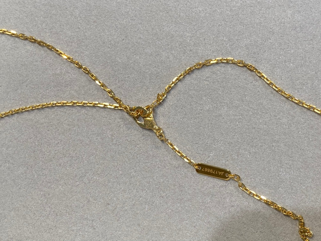 [ORA]CLOVER 25MM HALSKETTE GOLD KARNEOL