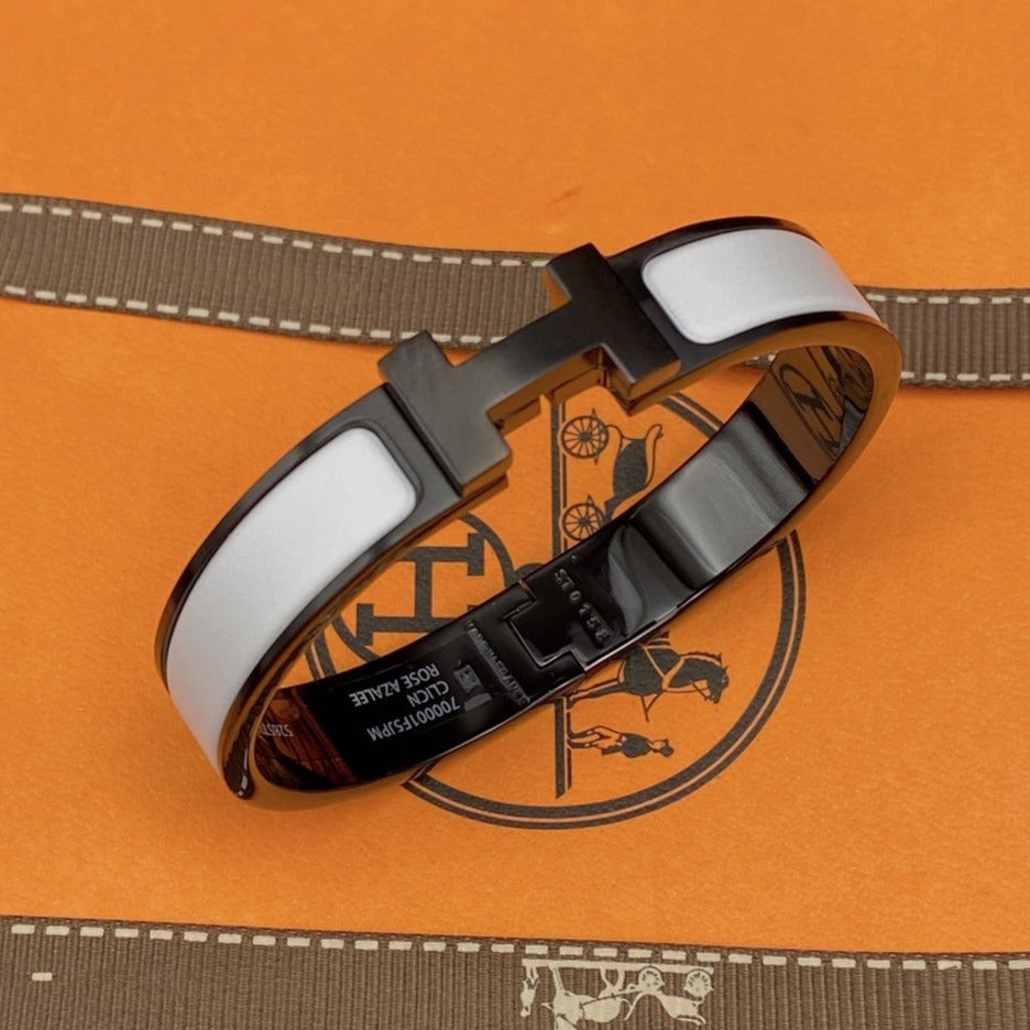 [ORA]H BRACELET 12MM BLACK WHITE CERAMIC