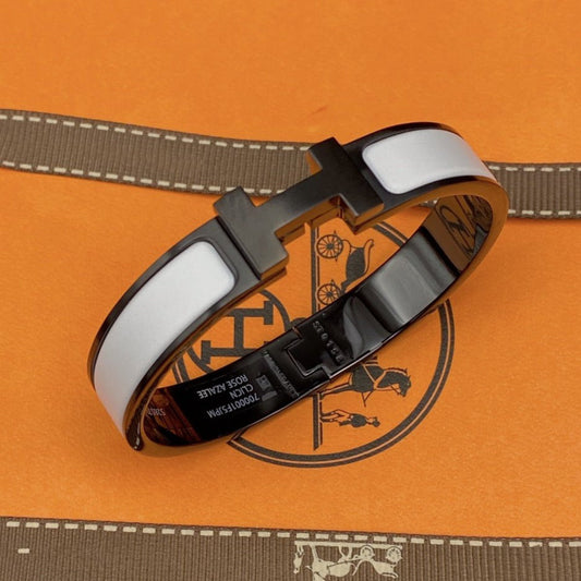 [ORA]H BRACELET 12MM BLACK WHITE CERAMIC