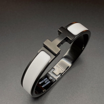 [ORA]H BRACELET 12MM BLACK WHITE CERAMIC